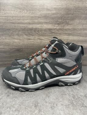Merrell Accentor 3 Mid WP Hiking Boots Mens Size 13 Black Grey Orange Outdoors